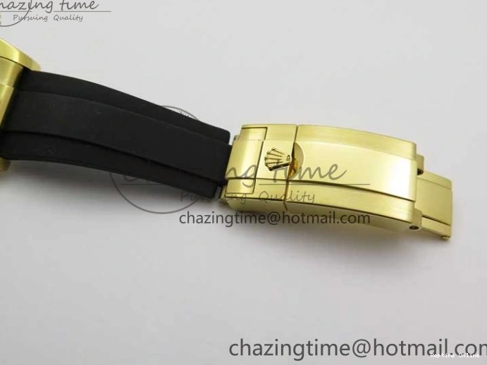 0501 Sporty Daytona 116518 KKF 1:1 Best Edition 904L Steel YG Black Dial on Rubber Strap A 2455